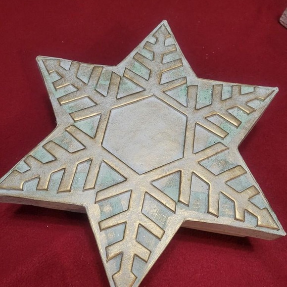 Two Vintage Snowflake or Star shaped boxes with decorative lids - gift box - Picture 2 of 6